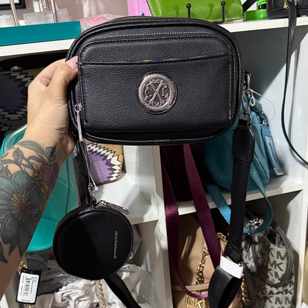 CXL Black Crossbody Bag with Coin Pouch
